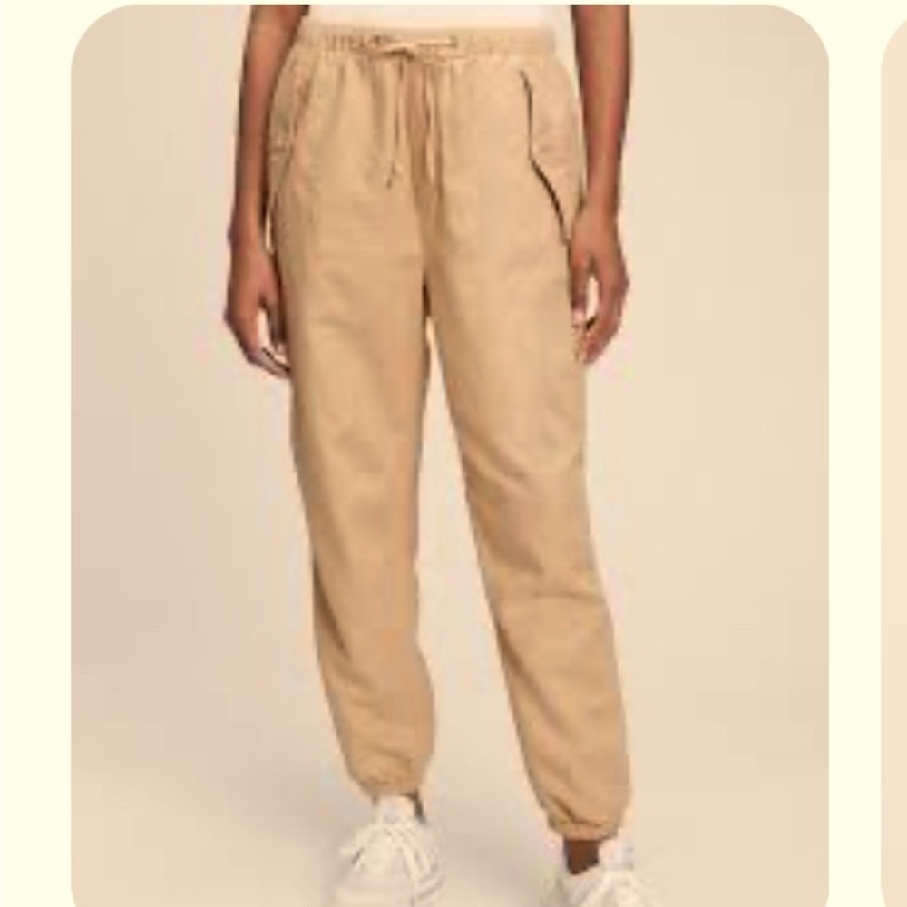 GAP linen utility sand pants new Medium Tall